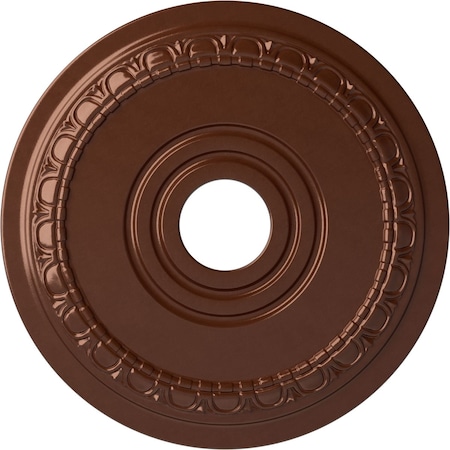 Ekena Millwork Munich Ceiling Medallion (Fits Canopies up to 5 5/8"), 17 1/2"OD x 3 5/8"ID x 1"P, Copper Penny CM17MUCPS